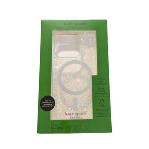 Mm9O kate spade NY Hard Shell MagSafe Case for iPhone 15 Pro - Chunky Glitter